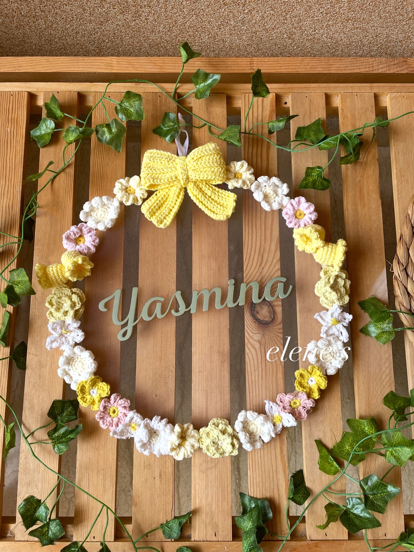 Crochet jasmine hanger